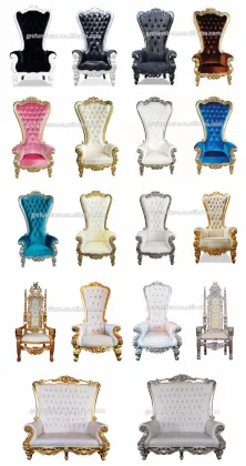 Elegant Purple High Back King's Throne Chair - Royal Luxury Design