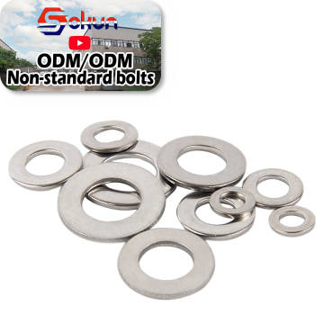 Stainless Steel DIN 125 Form A Gaskets for Hexagon Bolts and Nuts: Plain Flat Washers