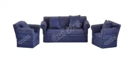 1/12 scale wooden miniature dollhouse furniture sofa set