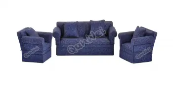 1/12 scale wooden miniature dollhouse furniture sofa set