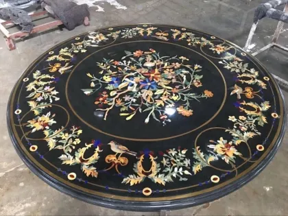 Inlaid stone table