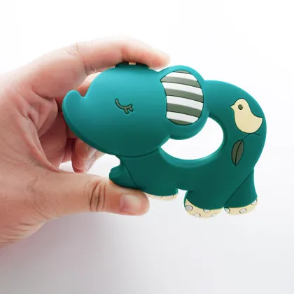 Soft Pink Big Ivory Silicone Teething Toy Pacifier