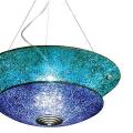 mode kunstmatige glinsterende blauwe delicaat glazen hanglamp