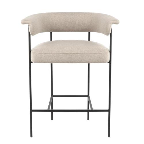 Νέο σχεδιασμό μινιμαλιστικό λευκό ύφασμα υποβραχιόνιο μπαρ καρέκλα