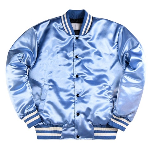 Hög kvalitet satin Varsity Jacka Herr grossist Custom