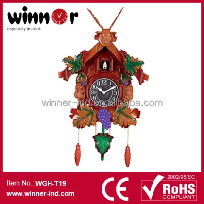 Plastic Cuckoo Bird House Shape Wall Clock