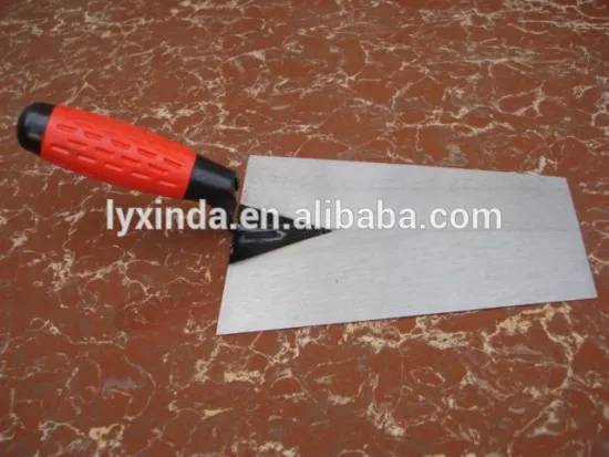 Common polishing bricklaying trowel with rubber/plastic handle