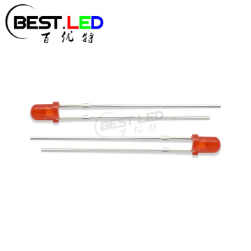 Red 3mm Standard LEDs Throguh-hole Diffused Lens