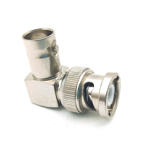 Right Angle BNC Male to Female Coaxial Adapter