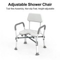 Cadeira de banho durável em aço inoxidável branco