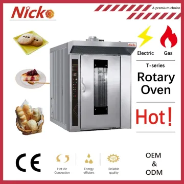 Nkt-32g Bread Bakery Equipment Stainless Steel Rotary Gas Pizza Oven