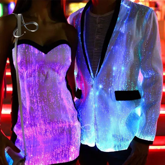 Customizable LED Fiber Optic Costume: Hot Light Up Dress