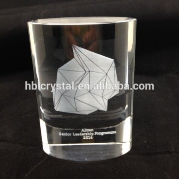high quality oval shape 3d laser crystal engraving souvenirs