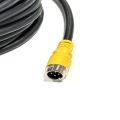 Cavo di prolunga M12 da 4 pin maschio a femmina, cablaggio impermeabile giallo lungo 15000 mm