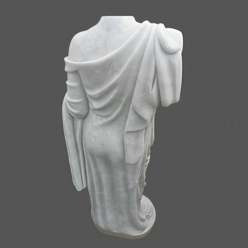 Classical White Marble Torso Statue for Home Decor