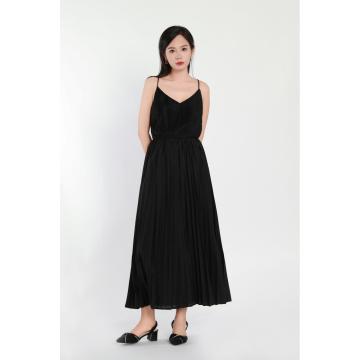 Sexy Pleated Black Dress