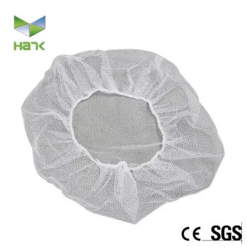 21"medical black disposable nylon hairnet cap