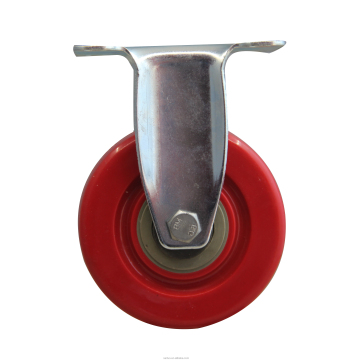 Vendita di fabbrica: ruota in acciaio girevole universale da 4 pollici di nylon rossa Big Castor Wheels