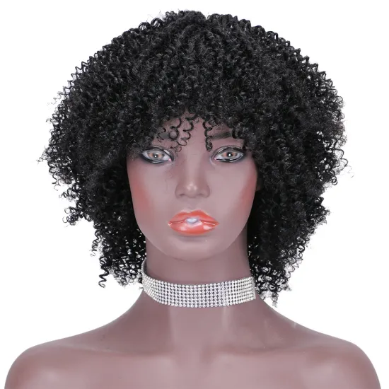 Ready to ship natural black brazilian wigs wholesale prices glueless short wigs 100 human hair afro pixie cut curls wigs