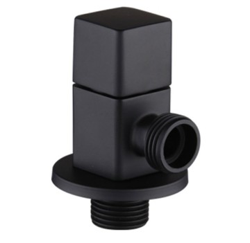 Badezimmer Wasserhahn Messing Schwarz verchromt Wassersteuerwinkel Stopp Ventil
