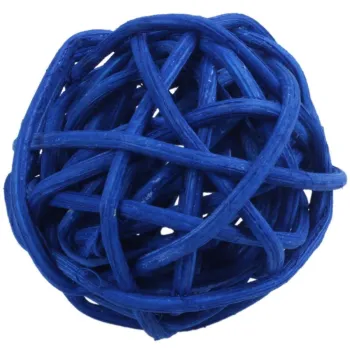 12 pcs 3cm Rattan wicker ball for garden, Wedding, Party decoration (Royal blue)