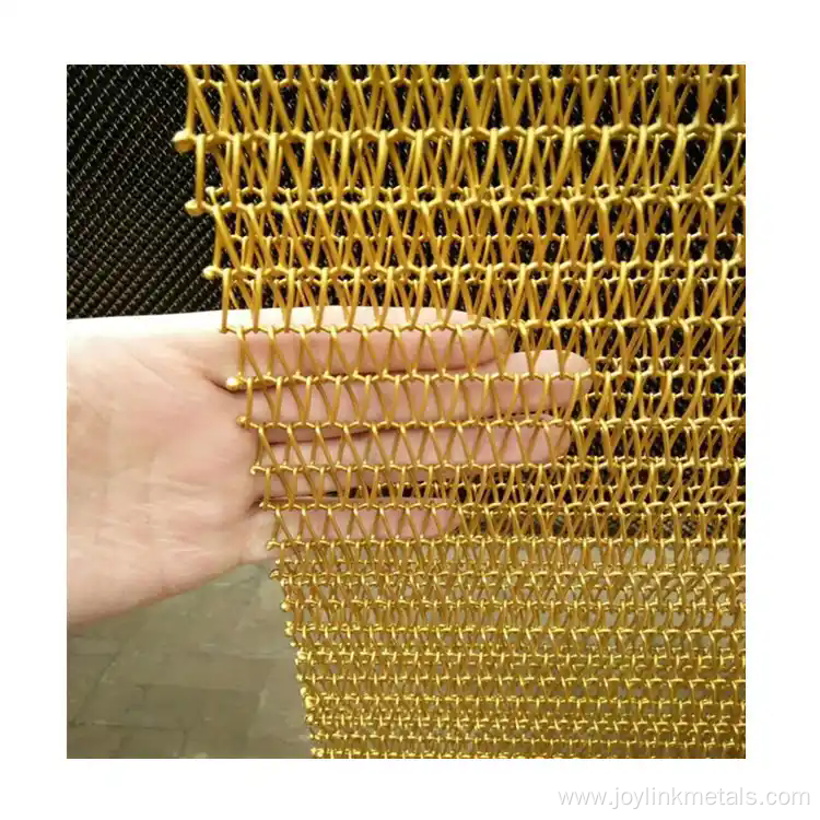 golden decorative mesh curtain