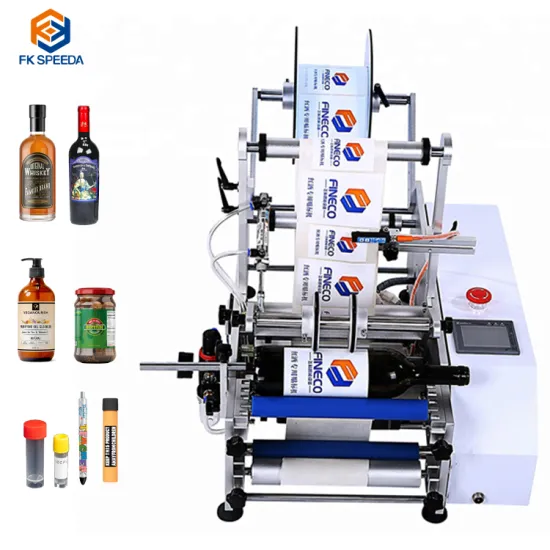 MT-50 Semi-Automatic Labeling Machine for Round Bottles, Cans, and Beverage Containers