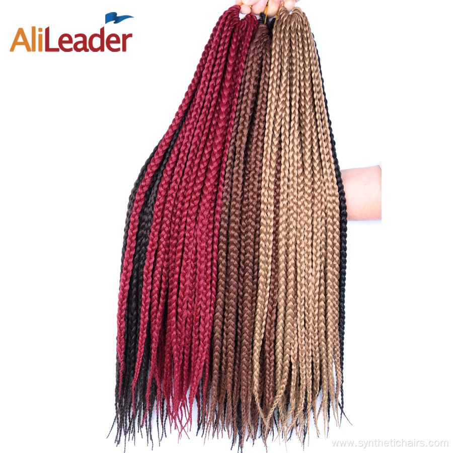 Colors 12-30inch Synthetic Box Braid Crochet Hair Extension