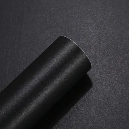 Black PVC Self-Adhesive Bedroom Office Wallpaper