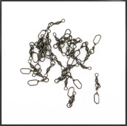 Barrel Swivel with Square Snap: Essential Fishing Tackle Accessory for Carp Fishing