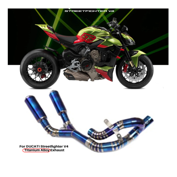 Titane en alliage d'échappement silencieux pour Ducati Streetfighter V4 2023