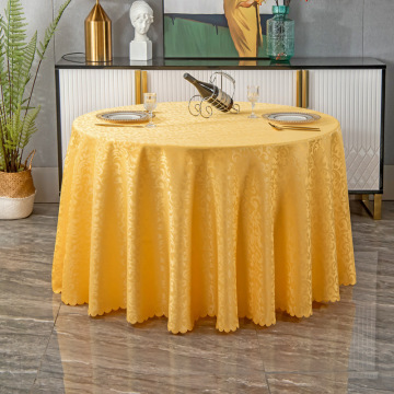 Hot Selling Jacquard Polyester Table Cover - Wrinkle Free 108 Inch Round Cloth for Events & Banquets