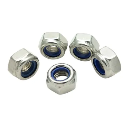 Grade 8 Carbon Steel Zinc Plated Nylon Nylock Insert Lock Nuts - DIN 985 Anco Lock Nuts