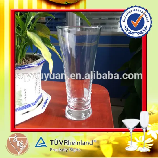 Custom made 300ml clear pilsner glass