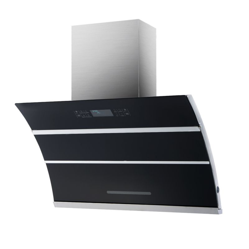 900MM Smoke Suction Painted Golden Automatic Open Copper Motors Kitchen Chimney Auto Clean Extractor Hood Exhaust Hood