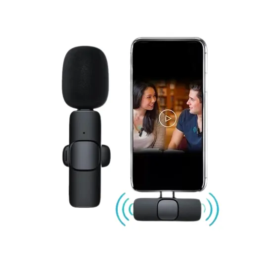 Professional 8Pin Wireless Lavalier Microphone for Studio, Gaming and Android Phones