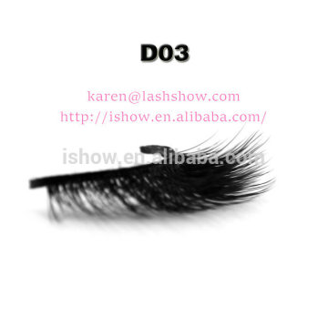 2016 hot sale pure handmade 3D silk lash soft hair super natural
