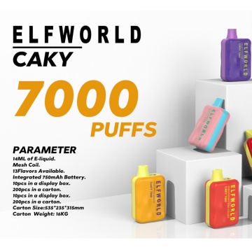ELFWORLD CAKY7000PUFFS DISPOSABLE PIÓRO VAPE