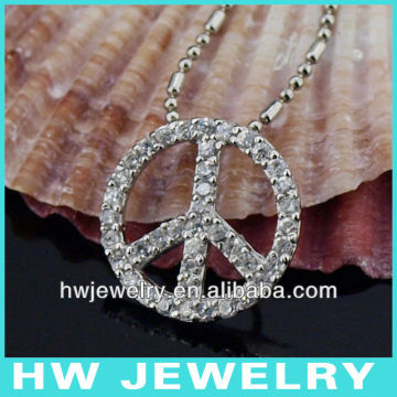 13468 peace sign pendant necklace