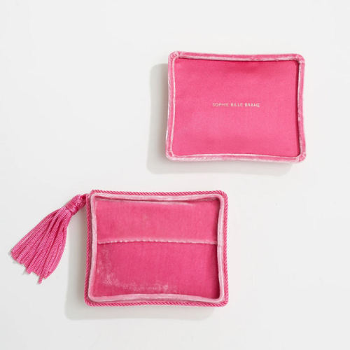 Personalisierte elegante Velvet Wildleder Quasten -Armbandbox