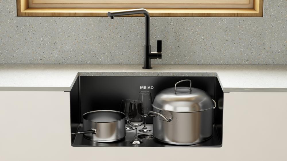 Large capacity kitchen undercounter sink