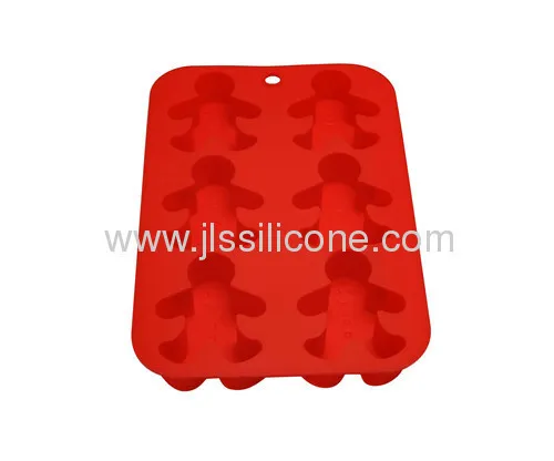 Lovely Human Shape Silicone Ice Cube Mold With 6 Cavities 