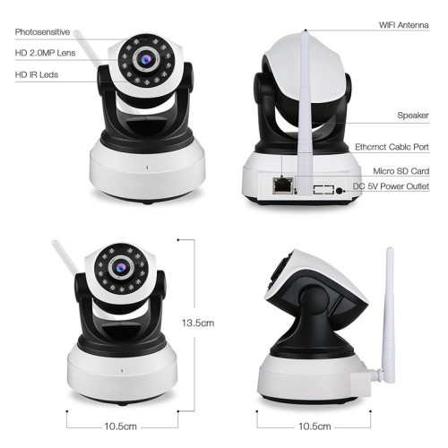 720p Wifi CCTV Video Baby Monitor P2P Ip Camera with Mic