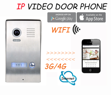 Two way intercom and remotely unlock door ip video intercom system