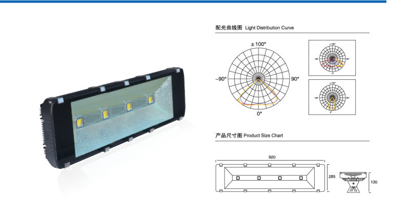 Modular Flood Light Tunnel Lamp 240W Waterproof IP67 CE RoHS CQC Approved