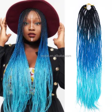 AliLeader Colorful  Twisted  2x Crochet Braids Hair Extensions Synthetic Senegalese Twist Crochet Braids Hair Attachment