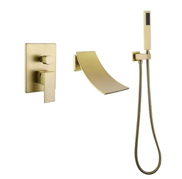 Dark Installed Shower Faucet for Hot and Cold Water Bathroom Waterfall Shower