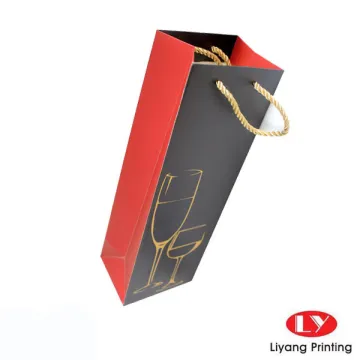 Custom Paper Wine Bag Packaging for One Bottle
