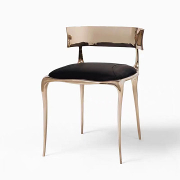 Italian Pure Copper Dining Chair - Modern Design with Antique Style