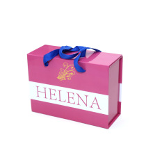 Caja de regalo de vestido de novia de diseño rosa personalizado